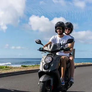 Taking the Genuine Hooligan, our 200cc Premium Rental, out to Sandy Beach.