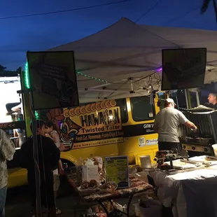 a food truck selling food