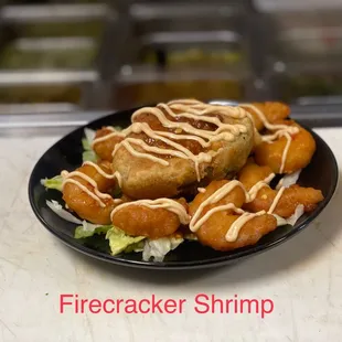 a plate of fried shrimp