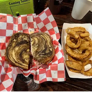 Irish Hawg and Onion Rings