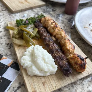 Kefta and Chicken Kabab