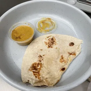 Tortilla disguised as &quot;roti canai&quot;.