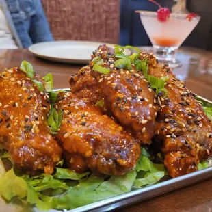Spicy Korean BBQ chicken wings