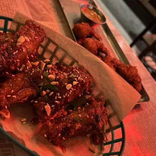 Korean Twice Fried Wings &amp; coconut shrimp