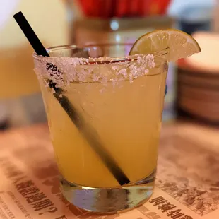 Mango Margari-Thai. Corazon Tequila, Patron Citronge, mango nectar, bird’s eye chili simple syrup, lemon-lime juice. $12.