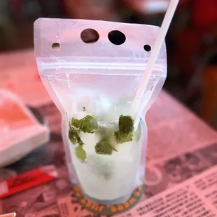 The Lemongrass Mojito...the grown-up Capri Sun was tasty and fun!