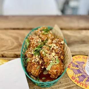 Korean twice fried chicken wings with gochujang - decent but nothing to write home about