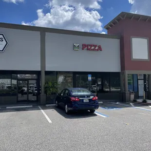 the front of the building