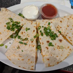 Chicken Quesadilla for $6.50 (hh).