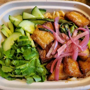 Pork Belly Bowl with Noodles