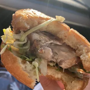 fried chicken sandwhich