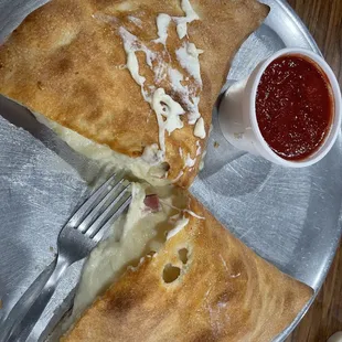 Ham &amp; cheese calzone- lunch