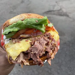 Colossal Burger with Egg
