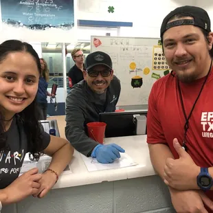 Karen, Victor &amp; Christian in foreground
