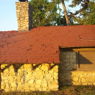 Like an old school house on the course. .. random but weird.