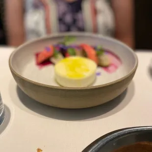 Goat cheese and beets appetizer