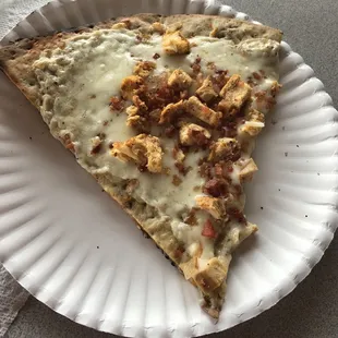 White sauce, chicken and bacon