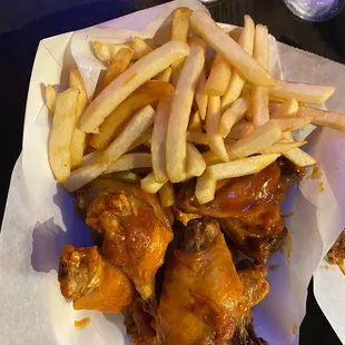 Wings and fries