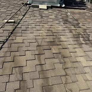 Roof shingle water damage from Bosch unit