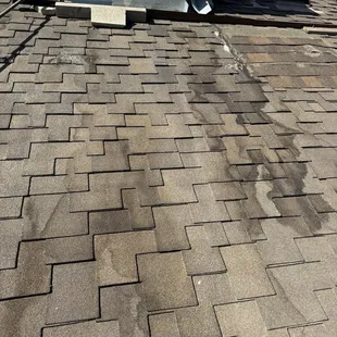 Roof shingle water damage from Bosch unit