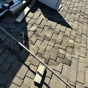 Water damage to roof from water leaking from Bosch unit.