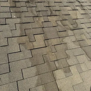 Water damage to roof from water leaking from Bosch unit.