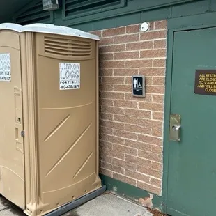 Restrooms closed for good, only a port-a-potty available