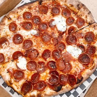 Classic pepperoni pizza