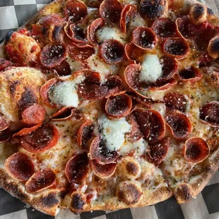 Pepperoni pizza $15 + tax.
