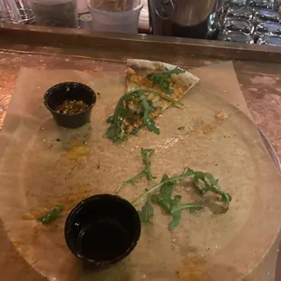 The remainder of a chimayo pizza