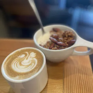 Granola and a latte