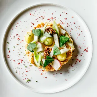 Crab Salad with apples and kohlrabi