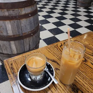 Cortado &amp; cold brew.