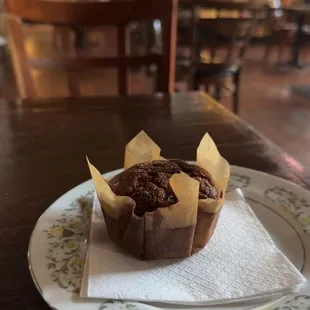 Inside and apple cinnamon muffin
