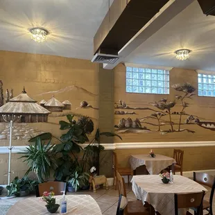 The dining area