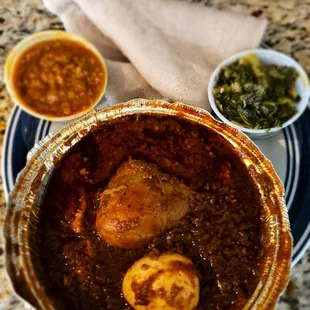 Doro Wat two sides with enjara