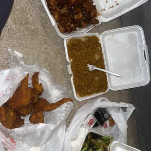 a variety of food items