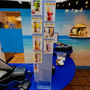 The colorful interior of Hay Tea.  Not too spacious, but plenty of seating just outsides