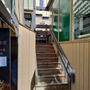 Stairs to/from Seoul Hot Dog