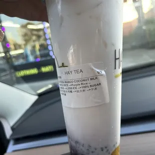 Coconut with purple rice