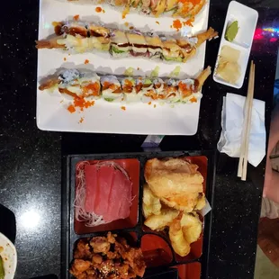 a variety of different types of sushi