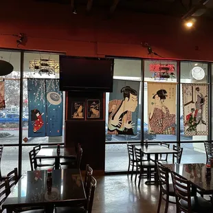the interior of a restaurant