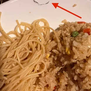 Scrubber metal piece in my noodle