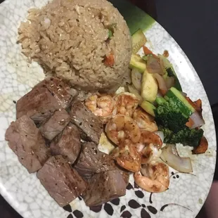 Steak &amp; shrimp hibachi