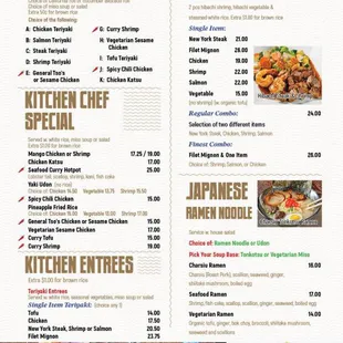 New menu