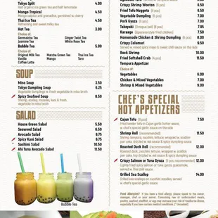 New menu