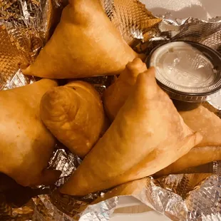 Our beef samosas