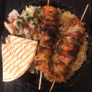 chicken kabob plate