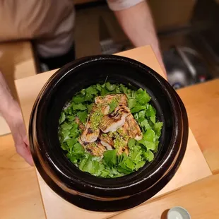 Nodoguro w/ Daikon Cucumber and Mitzuba