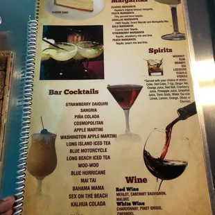 sushi and sashimi, menu